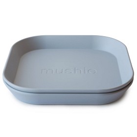 Bild på Mushie Tallrik Square 2-pack (Cloud)
