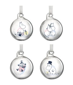 Bild på Muurla Julkulor Mumin 4-pack (Låt det snöa)