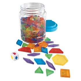 Bild på MyPauze Transparenta geometriska former 135 st