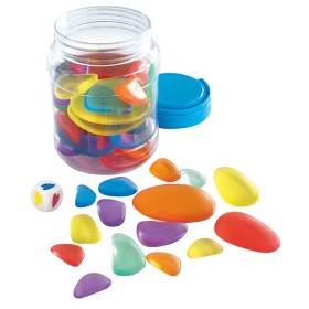 Bild på MyPauze Transparenta regnbågsstenar 36 st