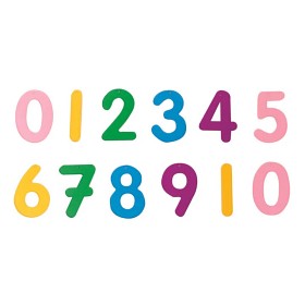 Bild på MyPauze Transperanta siffror i färg 14 st
