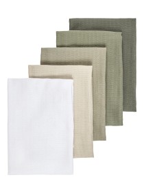 Bild på name it 5-pack tygblöjor Vit/Beige/Grön