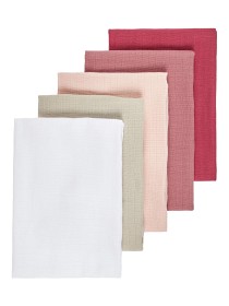 Bild på name it 5-pack tygblöjor Vit/Rosa/Beige