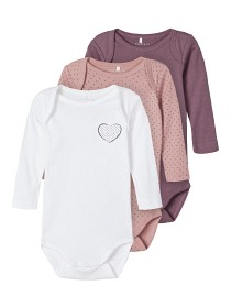 Bild på name it Body 3-pack (Black plum Lila) Strl 50