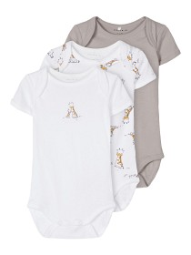 Bild på name it Body 3-pack Giraffe Kortärmad (Alloy)
