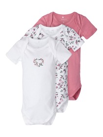 Bild på name it Body 3-pack Rose flowers (Heather rose)