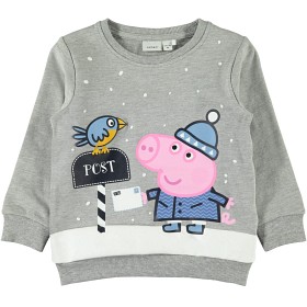 Bild på name it mini Greta Gris Tröja (Grey Melange)