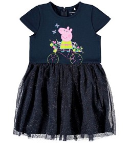 Bild på name it Peppa Pig Mandy Klänning (Dark Sapphire) Strl 86