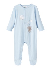 Bild på name it Pommo Pyjamas med fötter (Ljusblå)