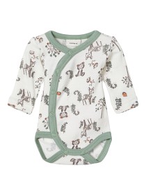 Bild på name it Prematur Ullbody (Snow white/green)