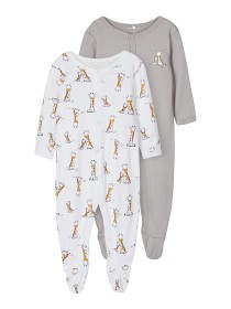 Bild på name it Pyjamas 2-pack Alloy Giraffe (Alloy) Vit/Grå