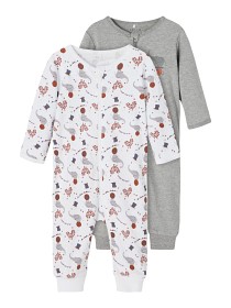 Bild på name it Pyjamas 2-pack (Grey melange circus)