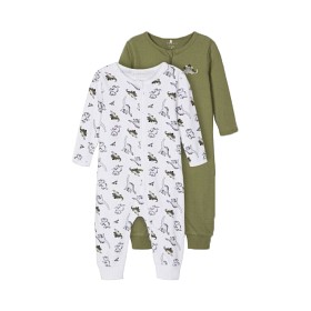 Bild på name it Pyjamas 2-pack Loden Dino (Loden Green) Vit/Grön