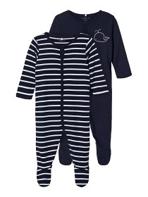 Bild på name it Pyjamas 2-pck med knappar (Dark Saphire) Blå