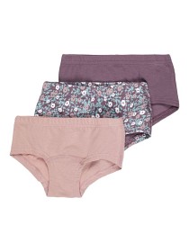 Bild på name it Trosor 3-pack (Plum flower) Rosa/Lila