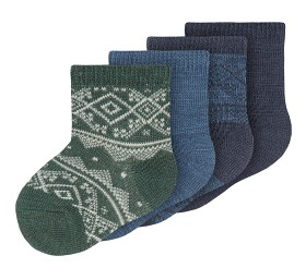 Bild på name it Wak 4-pack Ullstrumpor 13/15 (Blå)