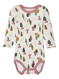 Bild på name it Willit Body i ull (Snow white/pink)