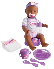 Bild på New Born Baby Äta-väta-docka (Flicka Lila)