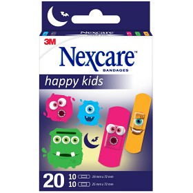 Bild på Nexcare Happy Kids Monster plåster 20 st