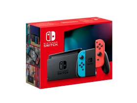 Bild på Nintendo Switch med Neonblå/Neonröd Joy-Con