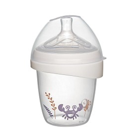 Bild på nip First Moments Flaska PP Wideneck Silikon 150 ml Onesize 0m+ S (Krabba)