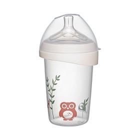 Bild på nip First Moments Flaska PP Wideneck Silikon 270 ml Onesize 0m+ M (Uggla)
