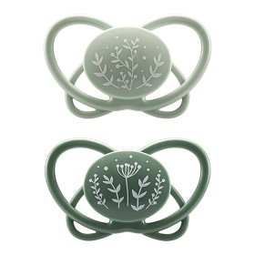 Bild på nip My Butterfly Napp Silikon 2-pack 0-6 mån (Grön)