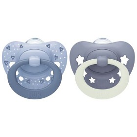 Bild på NUK First Choice Classic Day & Night Silikonnapp 0-6m (Blue)