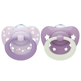 Bild på NUK First Choice Classic Day & Night Silikonnapp 0-6m (Purple)