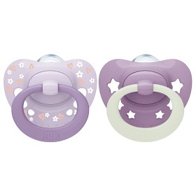 Bild på NUK First Choice Classic Day & Night Silikonnapp 18-36m (Purple)
