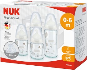 Bild på NUK First Choice+ Glasflaskor Silikon Startset