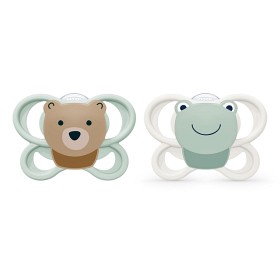Bild på NUK Perfect Match Air Silikonnapp 0-6m 2-pack (Bear/Frog)