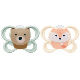 Bild på NUK Perfect Match Air Silikonnapp 0-6m 2-pack (Fox/Bear)