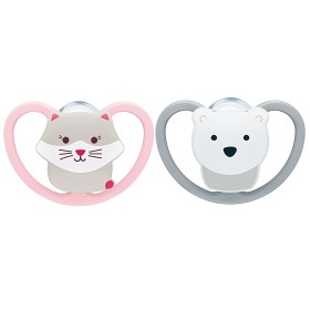 Bild på NUK Perfect Match Air Silikonnapp 6-18m 2-pack (Cat/Polarbear)