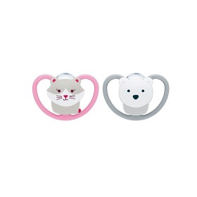 Bild på NUK Space Sugnapp Silikon Strl 3 (Katt/Isbjörn)