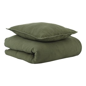 Bild på Oh Poppy! Vega Påslakanset Muslin Vagn/Vagga (Forest Green)