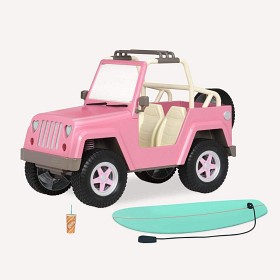 Bild på Our Generation 4x4 Bil med elektronik & surfbräda (Rosa)