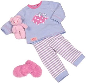 Bild på Our Generation Dockkläder Pyjamas och gosedjur (Lila)