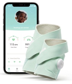Bild på Owlet Smart Sock Plus Babylarm (Mint)