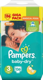 Bild på Pampers Baby-Dry S3 5-9 kg 136 st