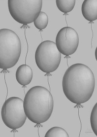 Bild på Papertown Poster Ballonger (Grå)