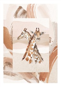 Bild på Papertown Poster Två giraffer