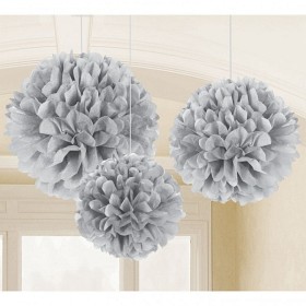 Bild på Partytajm Dekorationsboll Silver 3-pack