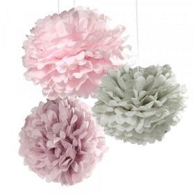 Bild på Partytajm Pom Pom 3-pack (Rosamix)