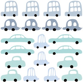 Bild på Pastelowe Wallsticker Cars (Blå)