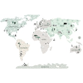 Bild på Pastelowe Wallsticker World Map L (Tropic Sand) 