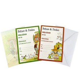 Bild på Pettson & Findus Inbjudningskort 8 st