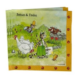 Bild på Pettson & Findus Servetter 16 (Hönor)