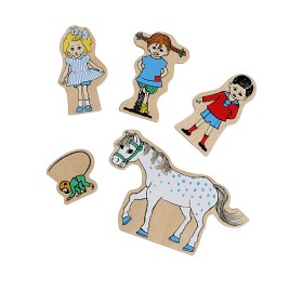 Bild på Pippi Långstrump Figurer trä