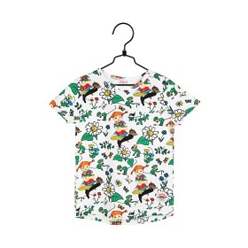 Bild på Pippi Långstrump Prästkrage T-shirt (Vit)
